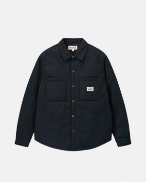 Camasa Barbati Stussy Căptușită Tech Over Shirt Negrii | NQE-7597