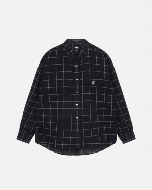 Camasa Dama Stussy Light Weight Clasici Shirt Negrii | DJI-5801