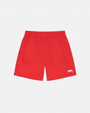 Costume De Baie Barbati Stussy Stock Apa Scurte Rosii | LDM-7663