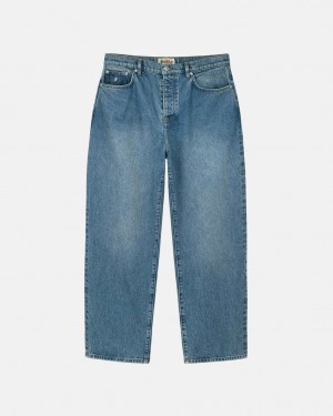 Denim Dama Stussy Big Ol' Jean Denim Albastri | EYV-7658