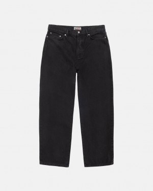 Denim Dama Stussy Big Ol' Jean Washed Panza Negrii | RQW-4135