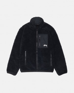 Geci Barbati Stussy Sherpa Reversible Jacket Negrii | UMO-7843