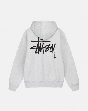 Hanorac cu Gluga Barbati Stussy Basic Stussy Hoodie Gri | AHN-2859