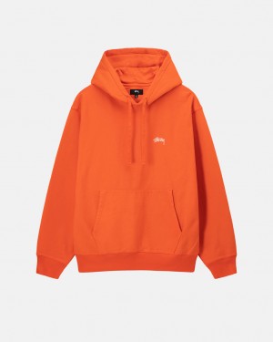 Hanorac cu Gluga Barbati Stussy Overdyed Stock Logo Hoodie Portocalii | GRC-7810