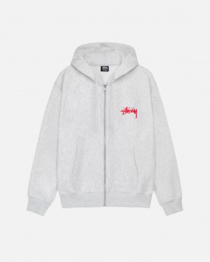 Hanorac cu Gluga Barbati Stussy Skate Tough Zip Hoodie Gri | FLR-0708