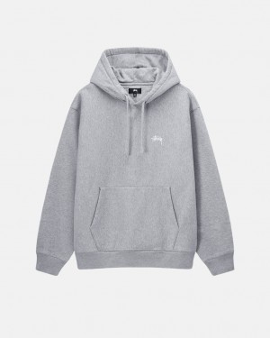 Hanorac cu Gluga Barbati Stussy Stock Logo Hoodie Gri | MJP-5551