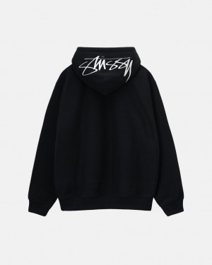 Hanorac cu Gluga Dama Stussy Back Hood Applique Hoodie Negrii | TFW-3995