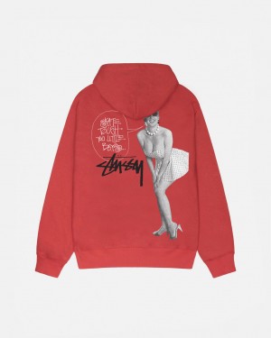 Hanorac cu Gluga Dama Stussy Skate Tough Hoodie Rosii | HBC-8808