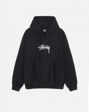 Hanorac cu Gluga Dama Stussy Stock Logo Applique Hoodie Negrii | SST-2153