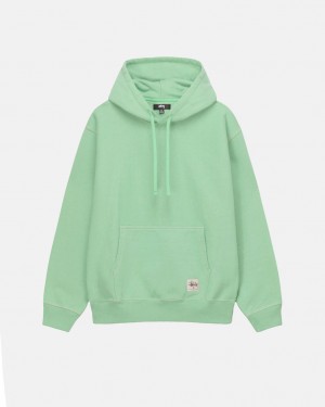 Hanorace Barbati Stussy Contrast Stitch Label Hood Verzi | EVA-7315