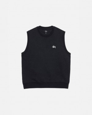 Hanorace Barbati Stussy Stock Fleece Vest Negrii | UNN-7914