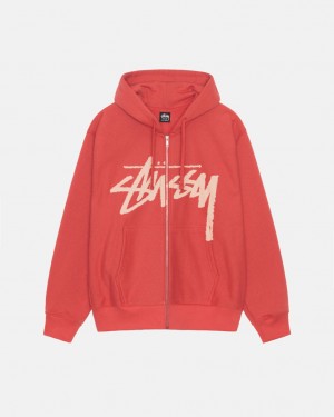 Hanorace Dama Stussy Venus Zip Hood Rosii | QZF-2501