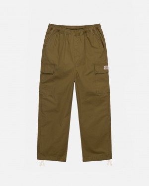 Pantaloni Barbati Stussy Beach Pant Ripstop Cargo Maro | GNJ-0009