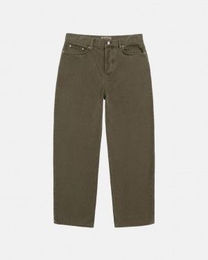 Pantaloni Barbati Stussy Big Ol' Jean Washed Panza Masline Verzi | JAG-0401