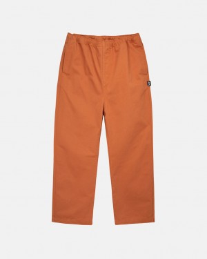 Pantaloni Barbati Stussy Brushed Beach Pant Maro | XZI-9211