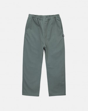 Pantaloni Barbati Stussy Brushed Beach Pant Verzi | CFQ-8578