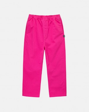 Pantaloni Barbati Stussy Brushed Beach Pant Roz | JEY-7503