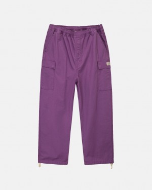 Pantaloni Barbati Stussy Ripstop Cargo Beach Pant Violet | YIF-1009