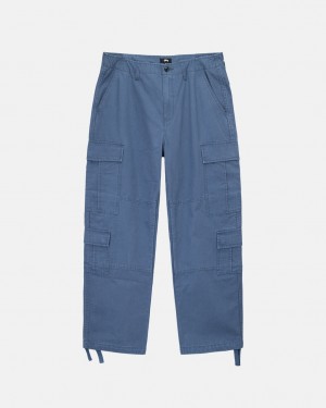 Pantaloni Barbati Stussy Ripstop Surplus Cargo Albastri | ACJ-6892