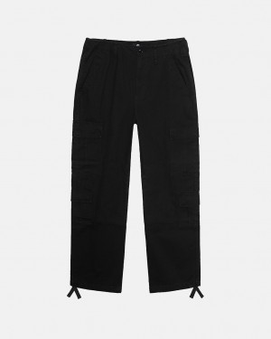 Pantaloni Barbati Stussy Surplus Cargo Ripstop Negrii | VKG-5619