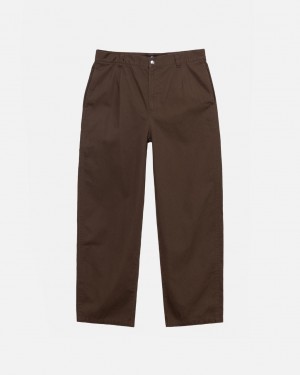 Pantaloni Barbati Stussy Workgear Trouser Twill Maro | RHA-3375