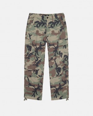 Pantaloni Dama Stussy Surplus Cargo Ripstop Camuflaj | WNL-5747