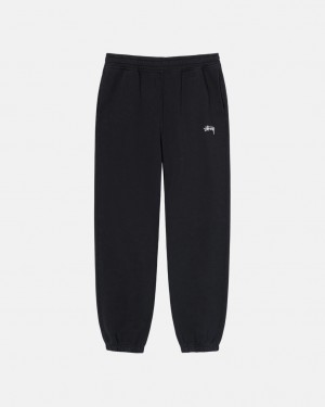 Pantaloni De Trening Barbati Stussy Overdyed Stock Logo Sweatpant Negrii | SHW-4739