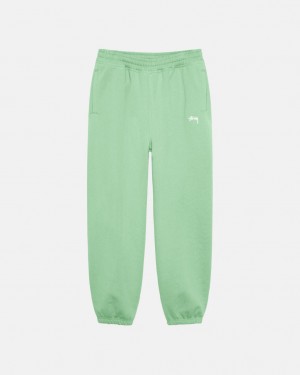 Pantaloni De Trening Barbati Stussy Stock Logo Sweatpant Verzi | NTF-7374