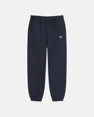 Pantaloni De Trening Dama Stussy Overdyed Stock Logo Sweatpant Bleumarin | MQM-9492