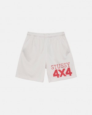 Pantaloni Scurti Barbati Stussy 4X4 Mesh Scurte Bej | ZND-7383