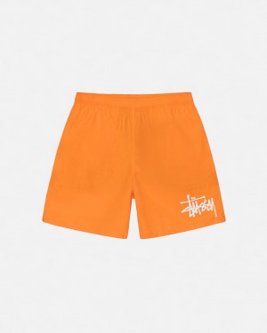 Pantaloni Scurti Barbati Stussy Apa Scurte Big Basic Portocalii | BCS-3903