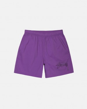 Pantaloni Scurti Barbati Stussy Big Stock Nailon Scurte Violet | DDN-7024