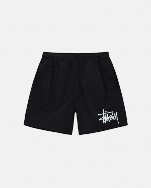 Pantaloni Scurti Dama Stussy Apa Scurte Big Basic Negrii | ZVR-1538