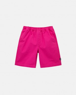 Pantaloni Scurti Dama Stussy Brushed Beach Scurte Roz | ERW-8541