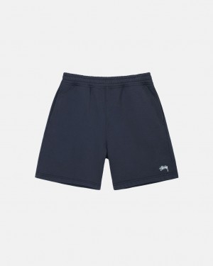 Sweatshorts Dama Stussy Overdyed Stock Logo Sweat Scurte Bleumarin | QKM-4038