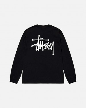 Tricou Barbati Stussy Basic Stussy Ls Tee Negrii | NLG-0425