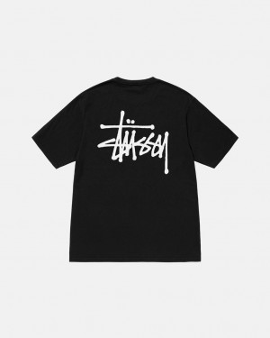 Tricou Barbati Stussy Basic Stussy Pigment Dyed Tee Negrii | ZXO-4420