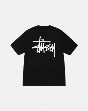 Tricou Barbati Stussy Basic Stussy Tee Negrii | AJB-2010