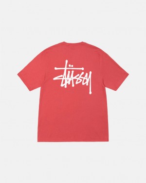 Tricou Barbati Stussy Basic Stussy Tee Rosii | XQS-9428