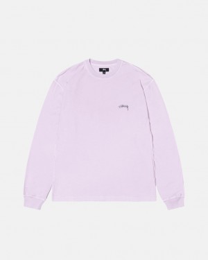 Tricou Barbati Stussy Lazy Ls Tee Violet | FFY-9245