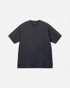 Tricou Barbati Stussy Pigment Dyed Crew Negrii | NDQ-7362