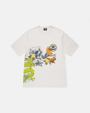 Tricou Dama Stussy Strike Pigment Dyed Tee Bej | DLP-2380