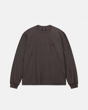 Topuri Barbati Stussy Lazy Ls Tee Negrii | EMR-5420