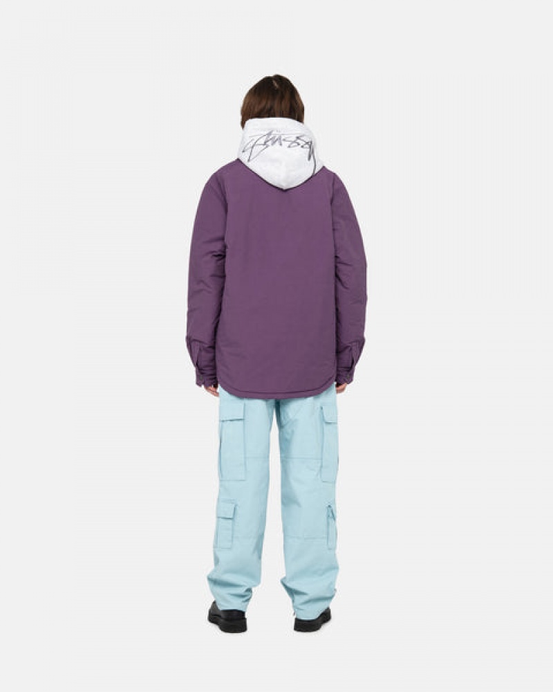 Camasa Barbati Stussy Căptușită Tech Over Shirt Violet | CMC-2779