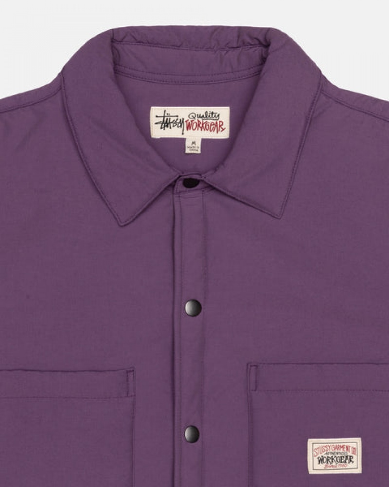 Camasa Barbati Stussy Căptușită Tech Over Shirt Violet | CMC-2779