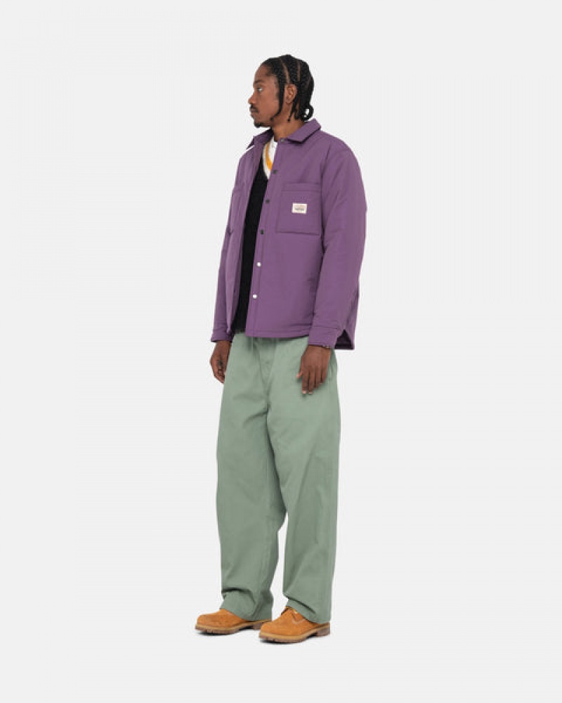 Camasa Barbati Stussy Căptușită Tech Over Shirt Violet | CMC-2779