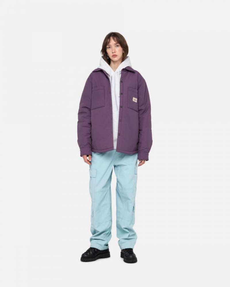 Camasa Barbati Stussy Căptușită Tech Over Shirt Violet | CMC-2779