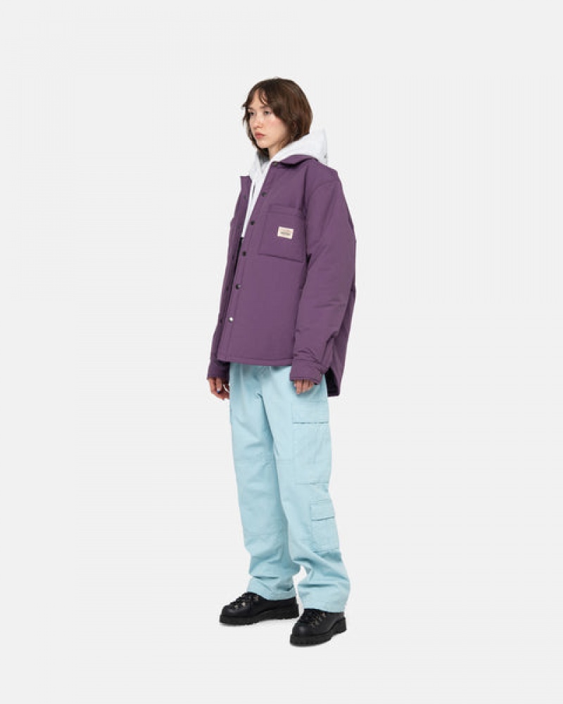 Camasa Barbati Stussy Căptușită Tech Over Shirt Violet | CMC-2779