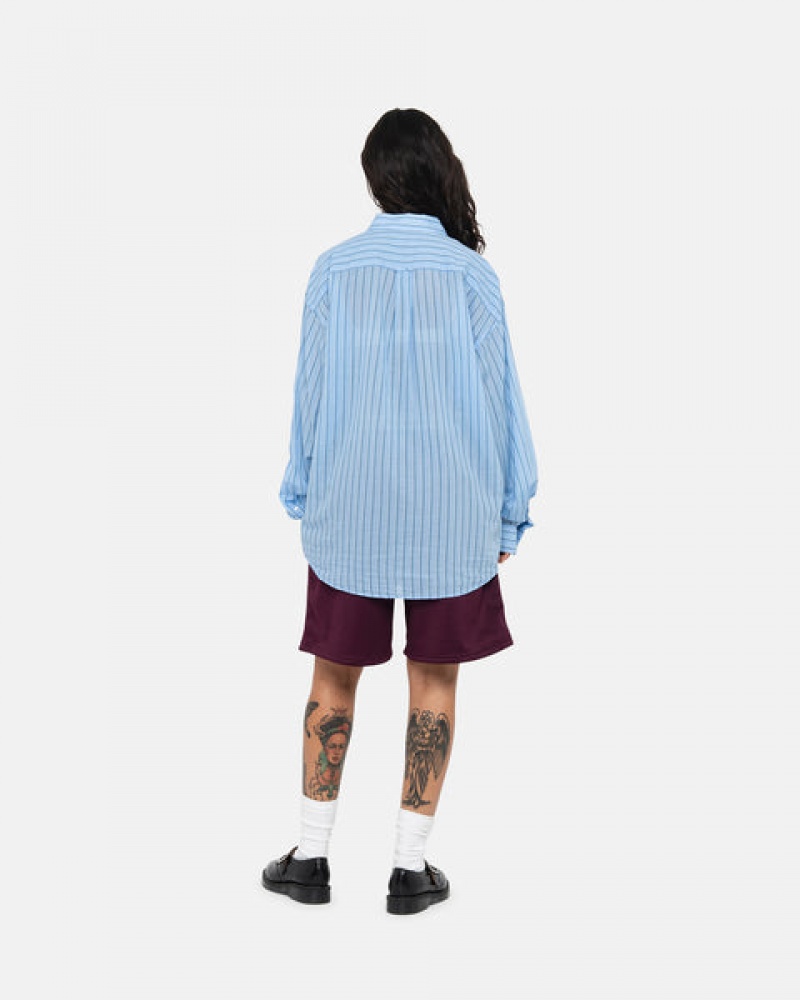 Camasa Barbati Stussy Light Weight Clasici Shirt Albastri | XYI-7123