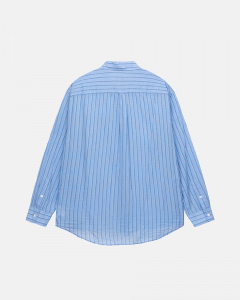 Camasa Barbati Stussy Light Weight Clasici Shirt Albastri | XYI-7123